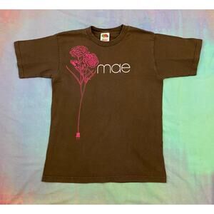 Vintage Mae Band T shirt Brown Merch 2000s Pop Punk Emo Women XS Youth M 10/12